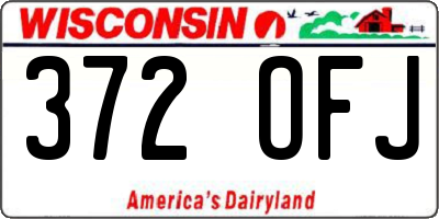 WI license plate 372OFJ