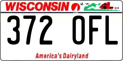 WI license plate 372OFL