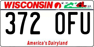 WI license plate 372OFU