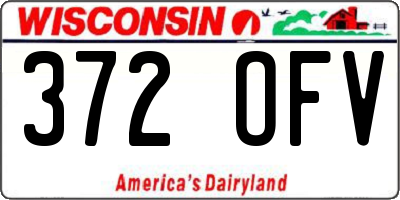 WI license plate 372OFV