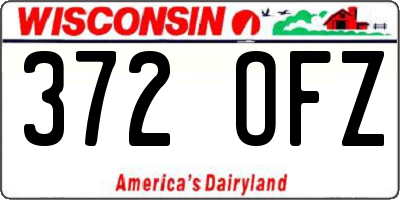 WI license plate 372OFZ