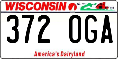 WI license plate 372OGA