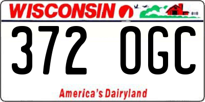 WI license plate 372OGC