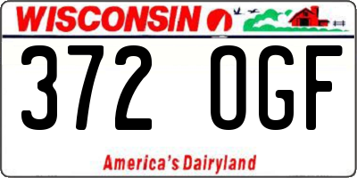 WI license plate 372OGF
