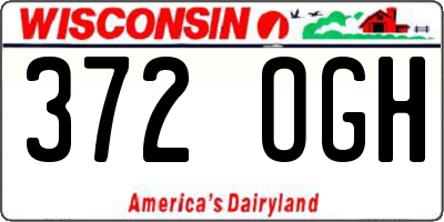 WI license plate 372OGH