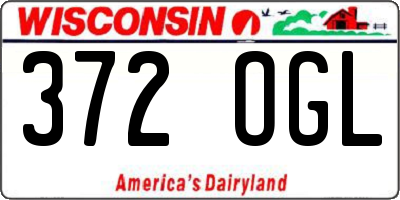 WI license plate 372OGL