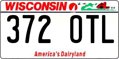WI license plate 372OTL