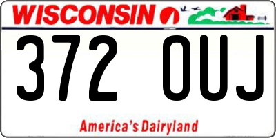 WI license plate 372OUJ