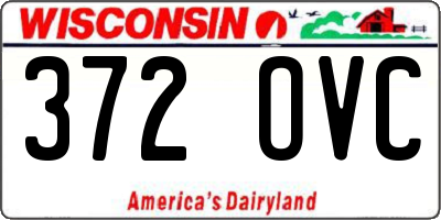 WI license plate 372OVC