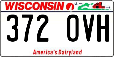 WI license plate 372OVH