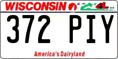WI license plate 372PIY