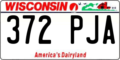 WI license plate 372PJA