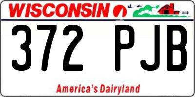 WI license plate 372PJB