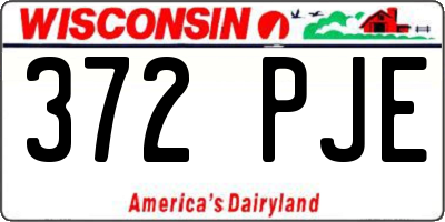 WI license plate 372PJE