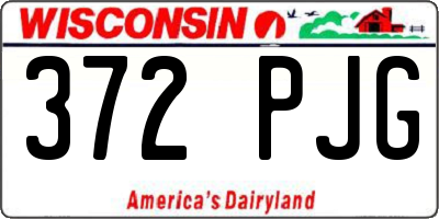 WI license plate 372PJG