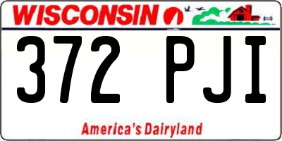 WI license plate 372PJI