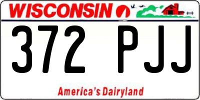 WI license plate 372PJJ