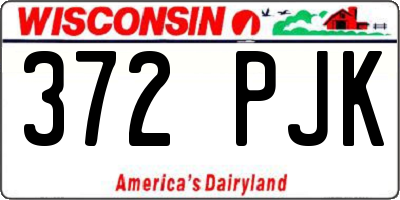 WI license plate 372PJK