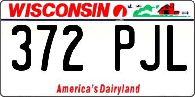 WI license plate 372PJL