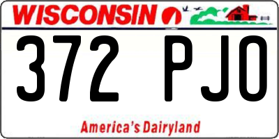 WI license plate 372PJO