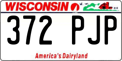 WI license plate 372PJP