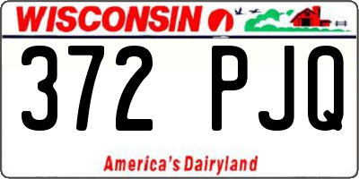 WI license plate 372PJQ