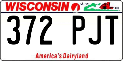 WI license plate 372PJT