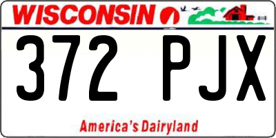 WI license plate 372PJX