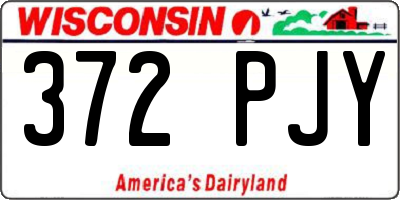 WI license plate 372PJY