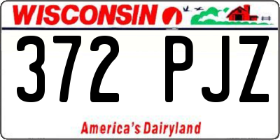 WI license plate 372PJZ