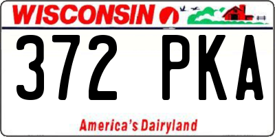 WI license plate 372PKA