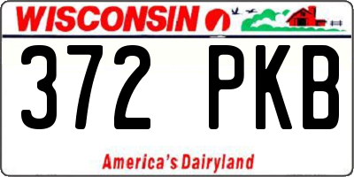 WI license plate 372PKB