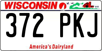 WI license plate 372PKJ