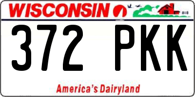 WI license plate 372PKK