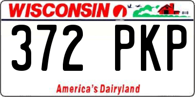 WI license plate 372PKP