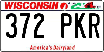 WI license plate 372PKR