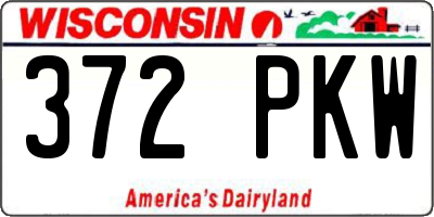 WI license plate 372PKW