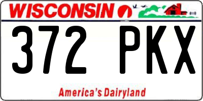 WI license plate 372PKX