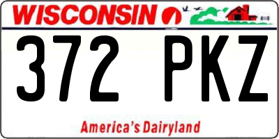 WI license plate 372PKZ