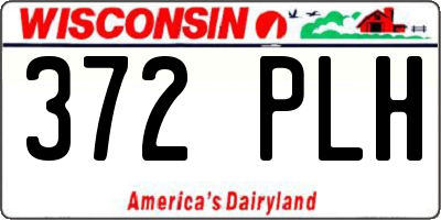 WI license plate 372PLH