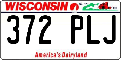 WI license plate 372PLJ