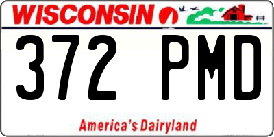 WI license plate 372PMD