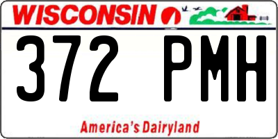 WI license plate 372PMH