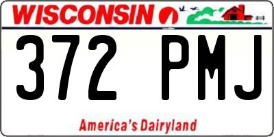 WI license plate 372PMJ