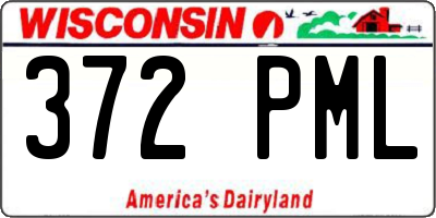 WI license plate 372PML