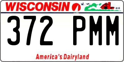 WI license plate 372PMM