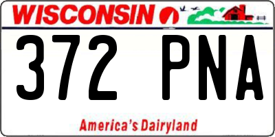 WI license plate 372PNA
