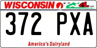 WI license plate 372PXA