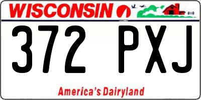 WI license plate 372PXJ
