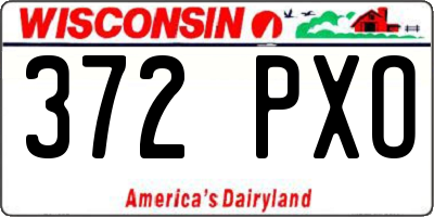 WI license plate 372PXO